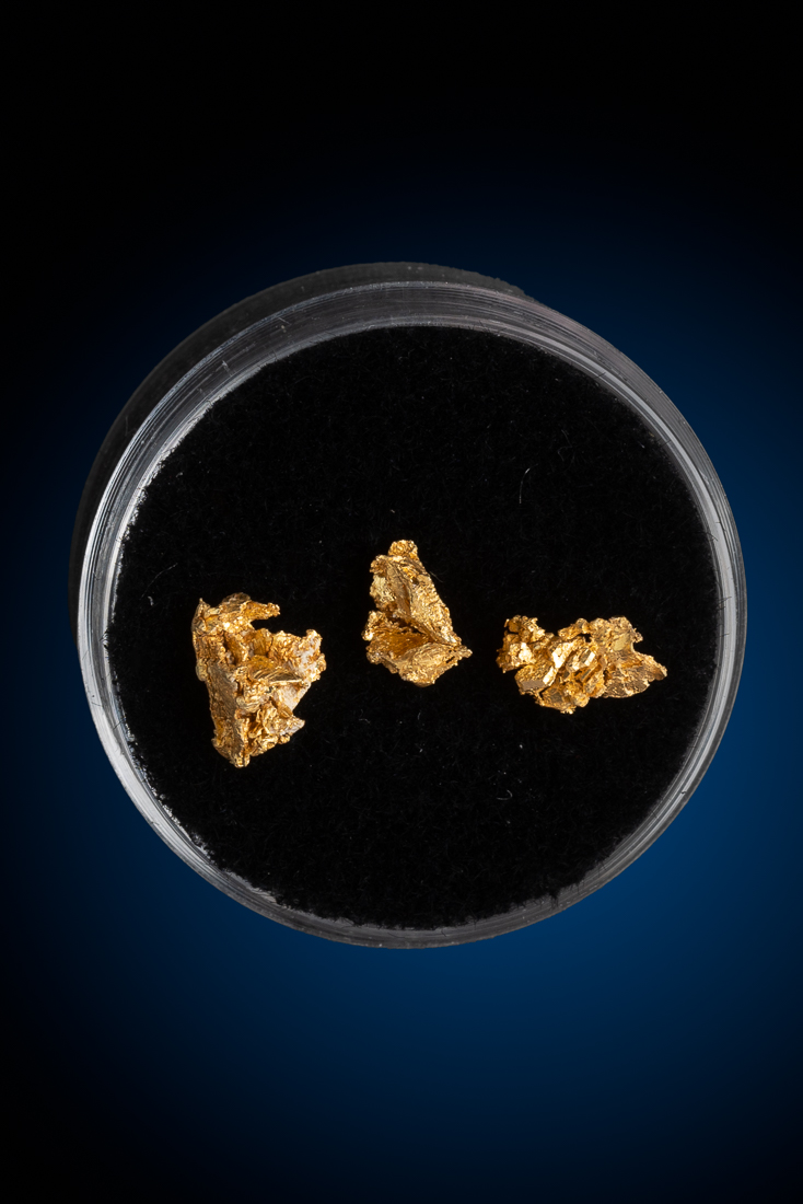 (image for) Three Unique Gold Specimens from Round Mountain, NV - 0.87 grams